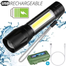 Rechargeable Portable Stylish Mini Telescopic Zoom Flash Light Xpe Plus Cob image