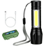 Rechargeable Portable Stylish Mini Telescopic Zoom Flash Light Xpe Plus Cob image
