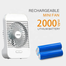 Rechargeable Table Fan With Night Light LED image
