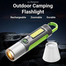 Rechargeable Zoomable Led Camping Flashlight Cob Work Light Type C Fast Charging Tactical Torch Green 1Pcs image