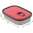 Rectangle Stainless Steel Food Container Lunch Box Tiffin Box 680 ml- 1 Pcs image