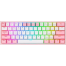 REDRAGON K616 RGB FIZZ PRO TRI MODE WHITE PINK MECHANICAL KEYBOARD image