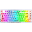 REDRAGON K649 ELF PRO TRI MODE TRANSPARENT WHITE MECHANICAL KEYBOARD image