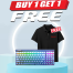 Redragon K656 Garren Pro Tri Mode Purple Switch Mechanical Keyboard (Buy 1 Get 1 Redragon T-Shirt Black FREE) image