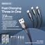 Remax RC-092th Kingpin Series 3.1A 3-in-1 Charging Cable image