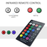 Remote Controller For Waterproof W5W 501 Car Wedge Side Light Bulb 6 SMD 5050 RGB Only Remote 1 Pcs image