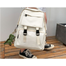 Retro Combines Vintage Style Backpack - White image