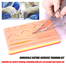 Reusable Surgical Medical Practice Traumatic Simulation Wounds Training Teaching Model Suture Kit Pad Silicone Fake Skin Suture image