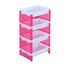 Rfl Lotus Fence Rack 4 Step - White And Deep Pink image