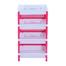 Rfl Lotus Fence Rack 4 Step - White And Deep Pink image