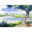 Mahmudur Rahman Rial Riverscape Watercolor - (20x16)inches image