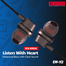 Rivo EM-112 In Ear-phone Shape 3.5mm Jack Black image