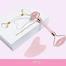Rose Quartz Stone Roller And Gua Sha Set With Magnetic Gift Box High Quality Pink Jade Facial Roller And Gua Sha -246495397 image