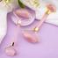 Rose Quartz Stone Roller And Gua Sha Set With Magnetic Gift Box High Quality Pink Jade Facial Roller And Gua Sha -246495397 image