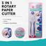 Rotary Cutter 3 Cut Cutter JF-618 Paper Cutter Compass Cutter Circular Roller with Free 2pcs Blade image