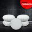 Round Fiber Cushion, Tissue Fabric, White 20x20 Inch Set of 5 image