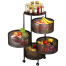 Round Floor 4-Tier Rolling Fruit and Vegetable Basket Storage Shelf Vegetable Rack image