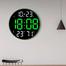 Round LED Display Temperature Wall Clock with Calendar Week image