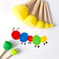 Round Stencil Sponge Dabber with Wooden Handle - 5 Pcs image