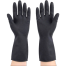 Rubber Safety Hand Gloves Black And Orange Latex Oil Acid Chemical Resistant 1 Pair image