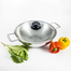 Induction 3 Layer Wok With Glass Lid SS Handle 34cm image