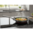 SKB Cookware Frying Pan 26 cm Honeycomb Print Stainless Steel Nonstick Frying Pan with Glass Lid image