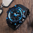 SKMEI 1155B Large Analog Digital Sports Watch For Men 5ATM Waterproof Dual Display image
