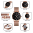 SKMEI 1530 Womens Quartz Watch Stylish Stainless Steel Valentine Gift Rose Gold image