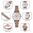 SKMEI 1533 Womens Rhinestone Quartz Watch Elegant Stainless Steel Strap Rose Gold image