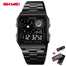 SKMEI 2353 Stainless Steel Back Water Resistant Watch 5 Alarm Luminous Wristwatch image