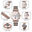 SKMEI 9198 Ladies Stainless Steel Quartz Watch Japan Movement Stylish Waterproof Wristwatch image