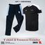 SMUG Stylish Black T shirt and Trouser Set For men - Soft and Comfortable image