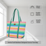 Samia Craft Rainbow Designed Canvas Tote Bag - Stylish image