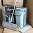 Scratch Mop and Bucket Set - Hands-Free Flat Mop System for Easy Floor Cleaning image