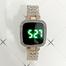 Screen Touch LED Display Stainless steel Stone Women Watch image