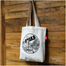 Sevendays Dhaka Line (Black Print Round) White Canvas Tote Bag with Inside Pocket image