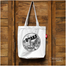 Sevendays Dhaka Line (Black Print Round) White Canvas Tote Bag with Inside Pocket image