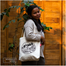 Sevendays Dhaka Line (Black Print Round) White Canvas Tote Bag with Inside Pocket image