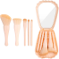 Shells Shape Mirror Box with Beautiful Makeup Brush Set 5 Pcs image