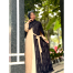 Shilpaholic Black And Cream Karchupi Abaya image
