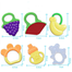 Silica Gel Baby Blueberry Hand Teether CN -1 Pcs image