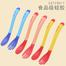 Silicone Plus P.P Baby Soft Head Frok Spoon Spoon Children To Eat Spoon Supplementary Food Bowl Spoon - 1 pair image