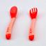Silicone Plus P.P Baby Soft Head Frok Spoon Spoon Children To Eat Spoon Supplementary Food Bowl Spoon - 1 pair image