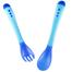 Silicone Plus P.P Baby Soft Head Frok Spoon Spoon Children To Eat Spoon Supplementary Food Bowl Spoon - 1 pair image