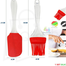 Silicone Spatula and Brush Set - Heat-Resistant Non-Stick Tools for Baking, Cooking and Grilling Silicone Oil Brush (Multicolor) image
