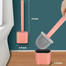 Silicone Toilet Brush And Holder Set With Wall-Mount Design image