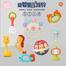 Silicone Head Ox Baby Hand Teether With jhunjhuni CN -1pcs image