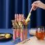 Silverware Set, Ceramic Handle Cutlery Set Stainless Steel Dinnerware Set 24Pcs Knives Forks Coffee Spoons Flatware Kitchen Dinner Tableware Set (Color Pink) image