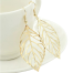 Simple Mori Fashion Leaf Earrings For Women 2021 Zinc Alloy Gold Silver Color Hoops Jewelry Gift Hanging Long Ear Rings Ear Ring image