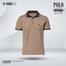 Single Jersey Knitted Cotton Polo - Light Coffee image